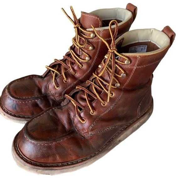 Herman Survivors Oakridge Work Boots Brown Leather Steel Toe Men's Size 12 - Picture 1 of 13